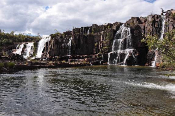 As cataratas do Rio do Couro, na Chapada dos Veadeiros, região de Alto Paraíso - GO